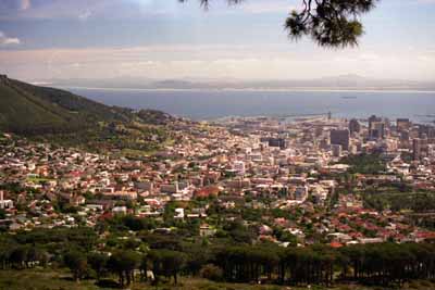 Cape Town centre from Table Mountain